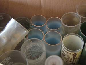lot 204 image: drinking glass lot, some are vintage and very few around