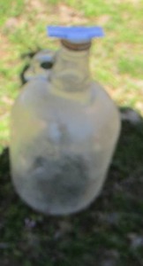 lot 251 image: vintage glass jug