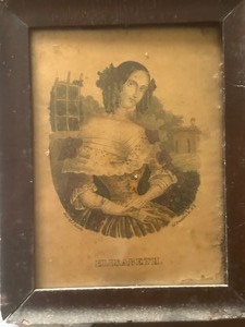 lot 422 image: VICTORIAN LADY -ELISABETH FRAMED  9 X 7