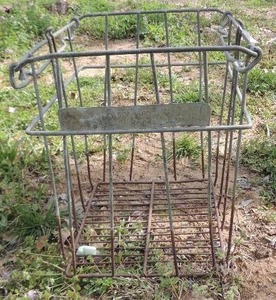 lot 287 image: METAL BASKET - OLSON BROTHERS - SAN ANTONIO   APROX 12 X12 X18H