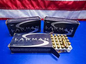 lot 43 image: Speer Lawman 9mm Luger 147gr Ammo.  50 Rounds Per Box.  QUANTITY 3 BOXES.  BID IS TIMES THE QUANTITY
