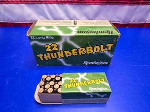 lot 45 image: Remington 22 Thunderbolt 22LR Ammo.  500 Rounds Per Box.