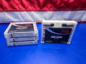 lot 123 image: CCI 9mm Shotshells.  10 Rounds Per Box.  QUANTITY 4 BOXES.  BID IS TIMES THE QUANTITY