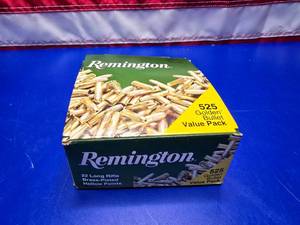lot 181 image: Remington Golden Bullet 22LR Hollow Point 36gr 1280FPS Ammo, 525 Rounds.