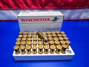 lot 187 image: Box of Winchester .44 Rem 240gr Deer & Black Bear Ammo, 50 Rounds