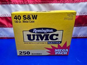 lot 190 image: Remington UMC .40 S&W 180gr MEGA PACK, 250 Rounds
