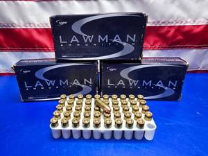 lot 250 image: Speer Lawman 9mm Luger 147gr Ammo.  50 Rounds Per Box.  QUANTITY 3 BOXES.  BID IS TIMES THE QUANTITY