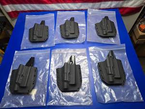 lot 222 image: Lot of 6 Raven Concealment Glock 17 Kydex Holsters