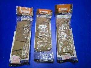 lot 277 image: Lot of 3 Blackhawk Tactical 52DRP1CT Belt Mounted Radio Pouches, Coyote Tan