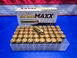 lot 286 image: Box of Tul Ammo Brass MAXX .45 Auto 230gr FMJ Ammo, 50 Rounds