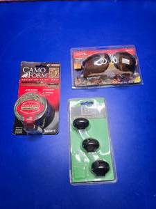 lot 290 image: Lot of Misc Gun Supplies.  Camo wrap, locks & Shooting Glasses.