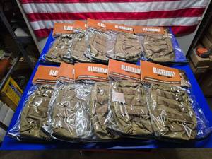 lot 273 image: Lot of 10 Blackhawk Tactical 37CL52CT STRIKE Upright General Purpose Pouches, Coyote Tan