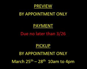 lot 7 image: IMPORTANT PICK UP INFORMATION