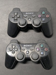 lot 56 image: Lot of 2 - Genuine Sony PlayStation PS3 DualShock 3 Wireless Controller