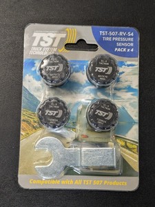 lot 222 image: Truck Systems ST-507-RV-S4 507 Series 4 RV Tire Cap Sensor x 4 - NEW