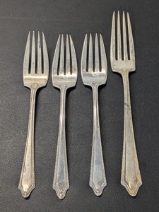 lot 250 image: Lot of 4 - Sterling Silver Forks - 130grams