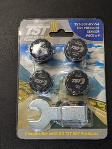 lot 256 image: Truck Systems ST-507-RV-S4 507 Series 4 RV Tire Cap Sensor x 4 - NEW