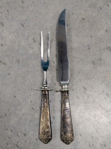 lot 286 image: Lot of 2 - Sterling Silver Handle Utensils