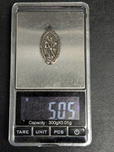 lot 290 image: Sterling Silver Saint Christopher Catholic Medal - 5grams
