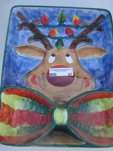lot 67 image: Reindeer  Christmas platter