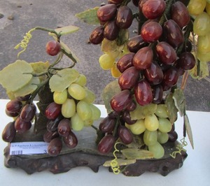 lot 37 image: Red and Green glass tree stand