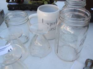 lot 41 image: cup lot, mason jar