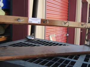 lot 90 image: wall shelf hanger can be used for either light jackets and or keys