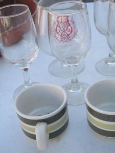 lot 84 image: various cups and glasses