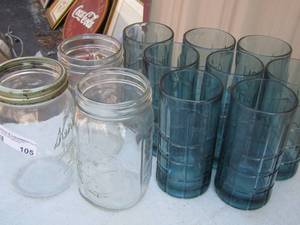 lot 105 image: mason jars- tea glasses