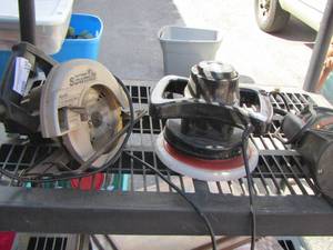 lot 110 image: buffer- sander and craftsman saw