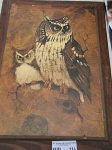 lot 114 image: Owl art By Richard Screech