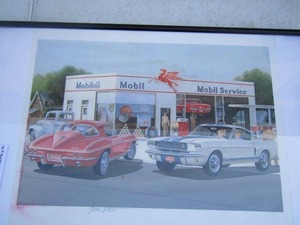 lot 173 image: ART - MOBIL  WMUSTANG, CORVETTE & 1950S TRUCK