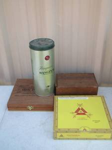 lot 175 image: wooden boxes and cigar box