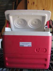 lot 213 image: small igloo lunch cooler
