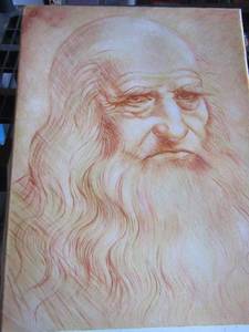 lot 222 image: COPIED DRAWING  OF LEONARDO daVINCI SELF PORTRAIT - 2416