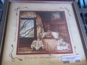 lot 225 image: vintage bedroom art very neat  1313