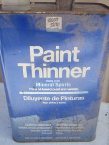 lot 262 image: almost full can of paint thinner
