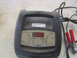 lot 14 image: electric battery charger unknown working condition, comes on that�s all I no