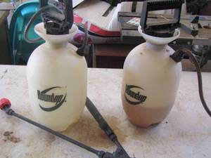 lot 57 image: 2 used round up pump sprayers