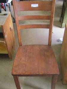 lot 98 image: brown wooden chair