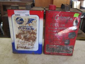 lot 108 image: Coleman fuel Partial can - Cramer colorless tup-skin taping base