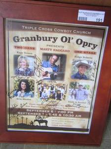 lot 191 image: Granbury Ol Opry framed art 1714