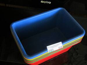lot 203 image: many multi color buckets