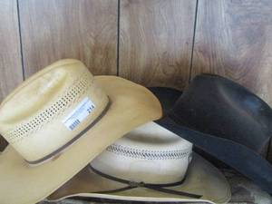 lot 214 image: mens western hats needs cleaned and steamed reshaped