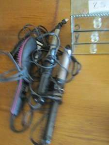 lot 251 image: 3 drawer jewelry box- curling irons and brush