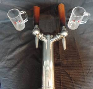 lot 21 image: Double beer tap and Two #24 mugs