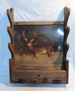 lot 57 image: Deer rifle holder with key