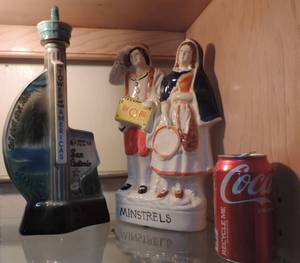 lot 118 image: Decanter and a figurine