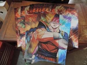 lot 122 image: 14   Dragon Ball 3-in-1 Image Changing 3D Holographic Lenticular Anime Poster