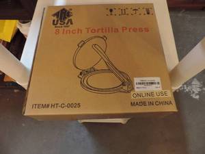 lot 125 image: 8-inch tortilla press unopened